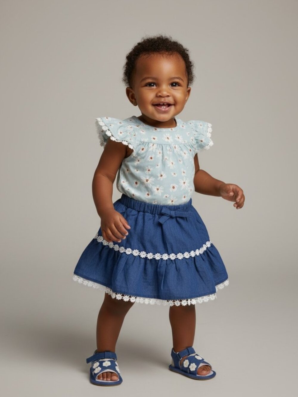 Baby by Rachel Zoe Baby Girl 4-Piece Daisy Outfit Set – Size 6-9M